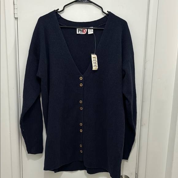 PHD Black Button-Up Cardigan - Picture 1 of 3